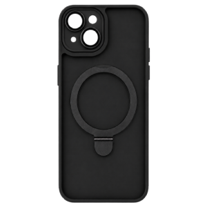 Smoke Magsafe with Magnetic Kickstand Case for Apple iPhone 15 - Black